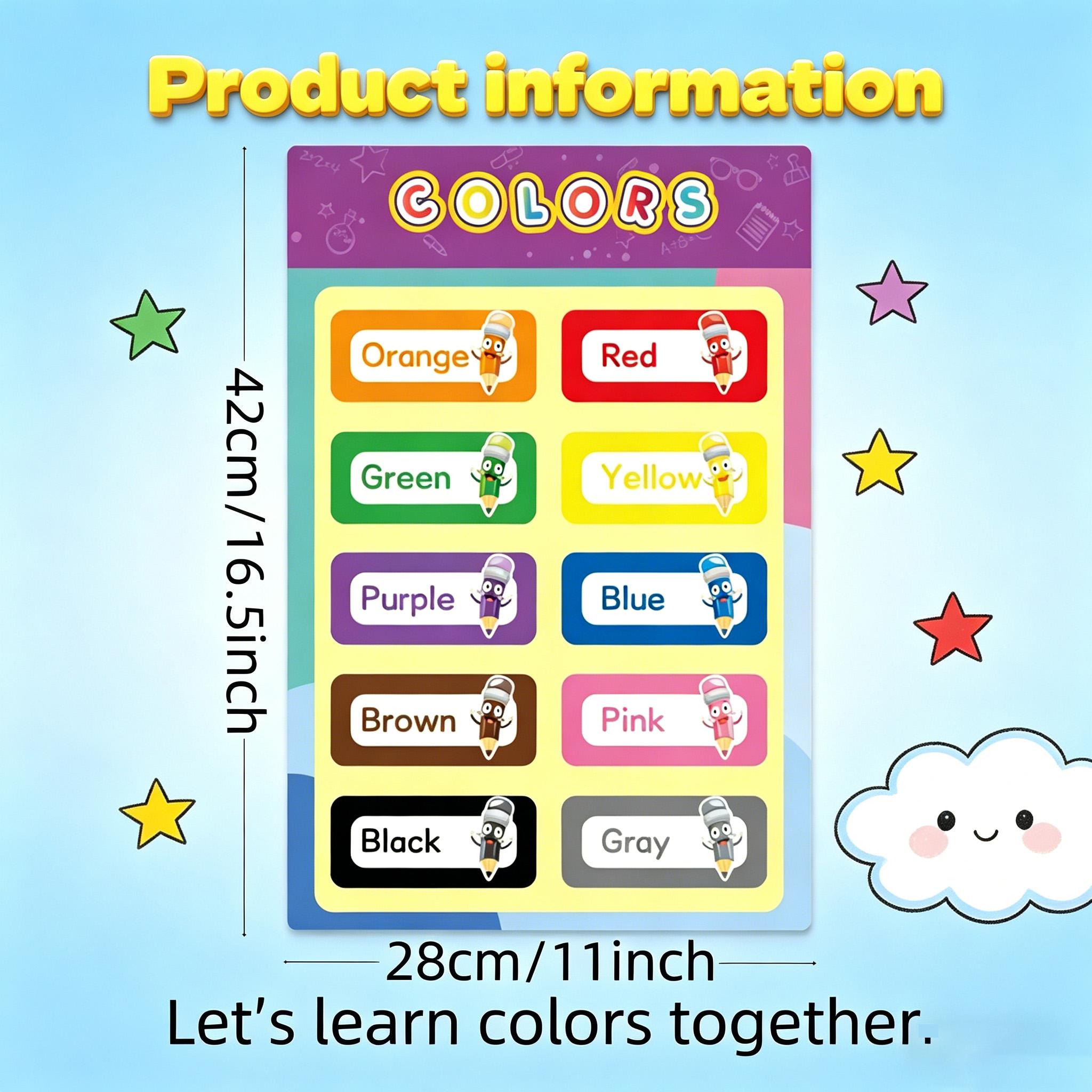 16 PCS Educational Posters for - Kids Education Charts ulasan dan harga