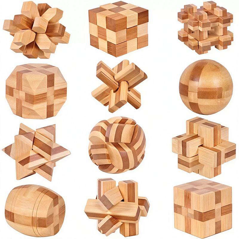 NEW 4.5CM Lu Ban Lock Puzzle B - Kids Education Yes ulasan dan harga