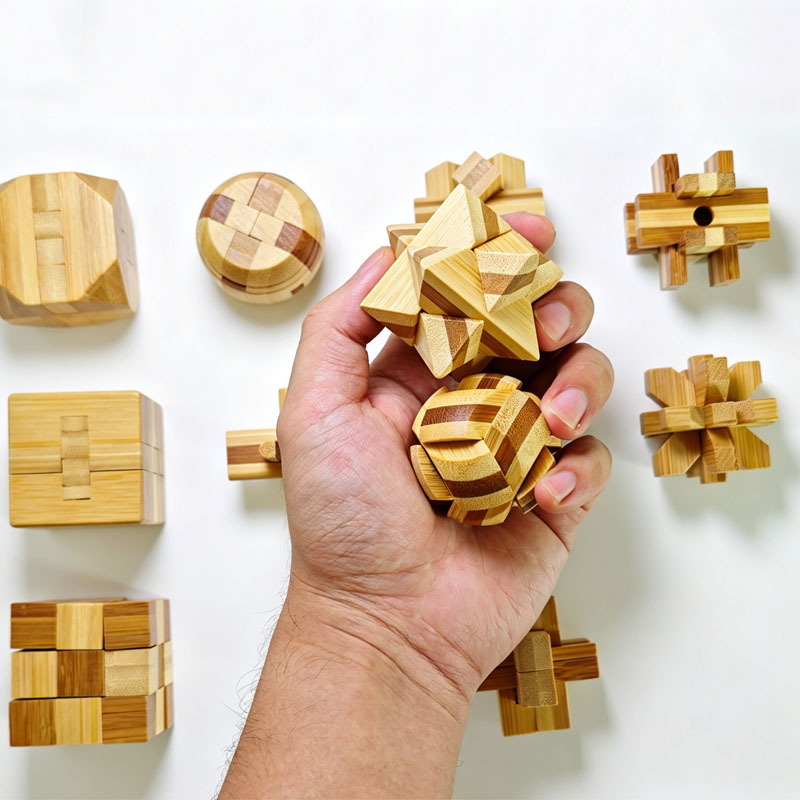 NEW 4.5CM Lu Ban Lock Puzzle B - Kids Education Yes ulasan dan harga