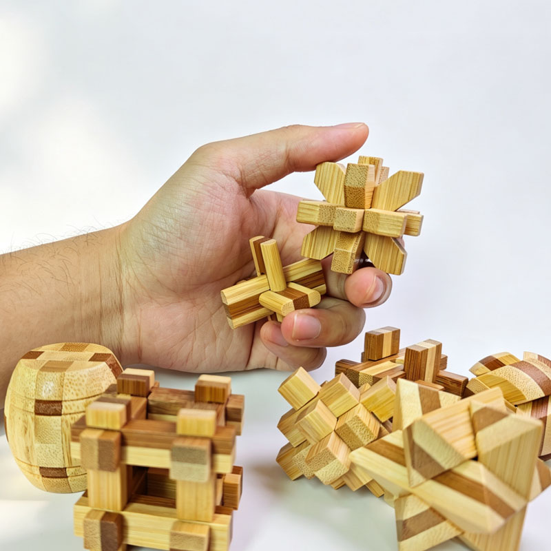 NEW 4.5CM Lu Ban Lock Puzzle B - Kids Education Yes ulasan dan harga