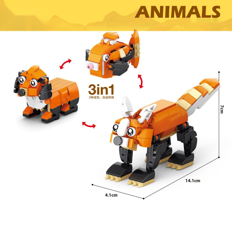 Animal Building Blocks Dinosau - Kangaroo Kids Education ulasan dan harga